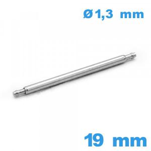 1 Tige à ressort A petite pointe 19 mm bracelet diam : 1,3 mm épaulement simple