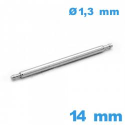 1 Barre pour bracelet montre 14 mm A pointe courte épaulement simple d :1,3 mm