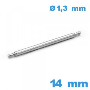 1 Barre pour bracelet montre 14 mm A pointe courte épaulement simple d :1,3 mm