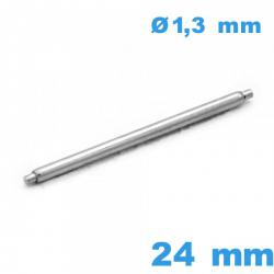 Pompe à ressort à l'unité bracelet montre 24 mm diam : 1,3 mm A pointe courte épaulement simple Suisse