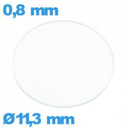 Verre plat pour montre verre minéral 11,3 mm circulaire