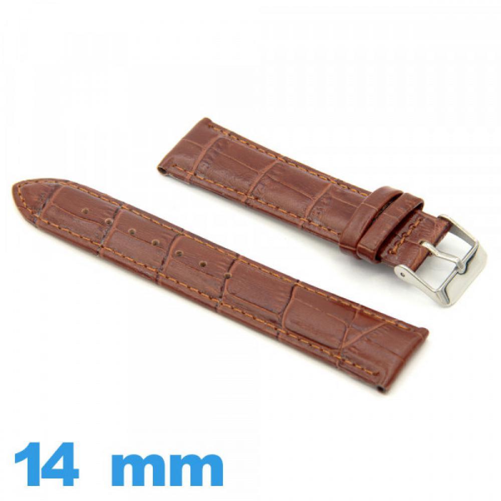 Bracelet montre cuir 14mm hot sale