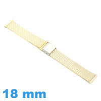 Bracelet Montre Métal Bicolore Boucle Coulissante