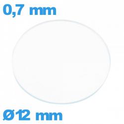 Verre 12 mm circulaire plat de montre en verre minéral