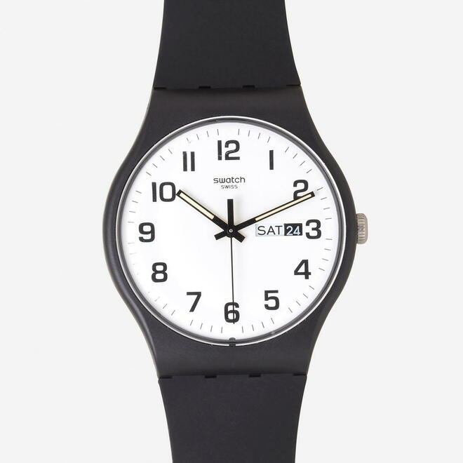 Montre Swatch Gent Once Again en Plastique Noir